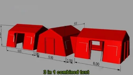 Tenda inflável de emergência para resgate médico móvel para quarentena em hospital