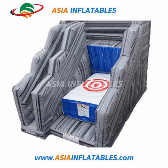 Jogos interativos de pular de penhasco infláveis ​​ao ar livre para crianças