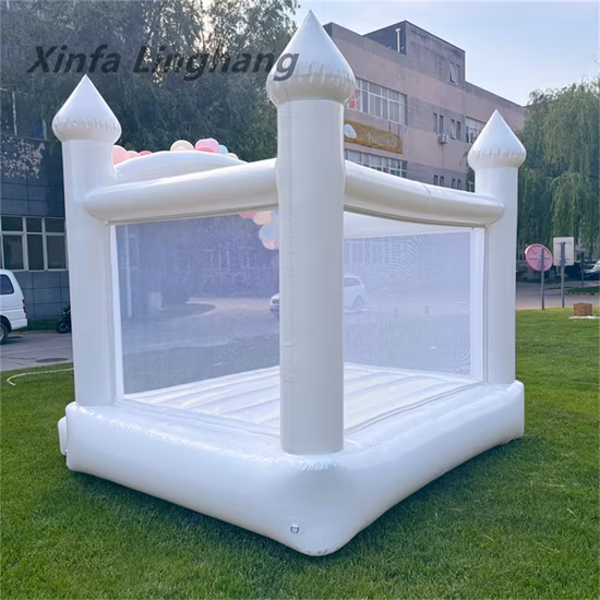 Casa saltitante branca castelos de casamento casa de salto inflável castelo branco-Chb1319