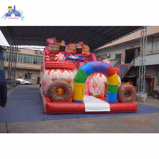 Escorrega inflável popular para parque de diversões