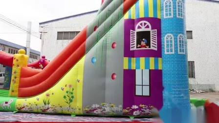 Enorme curso de obstáculos infláveis ​​comerciais, jogos interativos de obstáculos infláveis