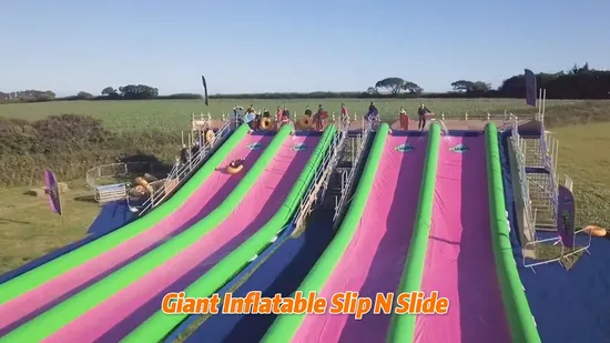 Escorrega e escorregador inflável de 100 pés - escorregador aquático perfeito para eventos de verão