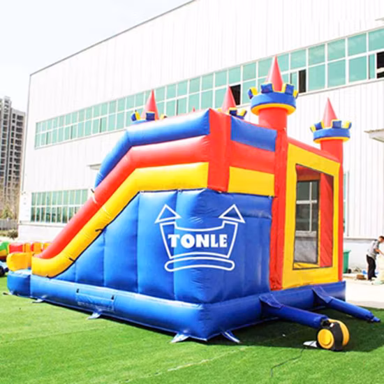 Escorrega inflável castelo inflável escorrega inflável com piscina destacável Chsl1307